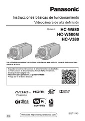 Panasonic HC-W580 Instrucciones De Funcionamiento