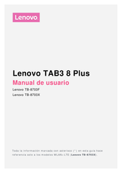 Lenovo TAB3 8 Plus Manual De Usuario