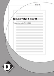 Diamond F15+15G/M Instrucciones Para La Instalación, El Uso Y El Mantenimiento