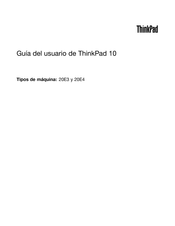 Lenovo ThinkPad 10 20E4 Guia Del Usuario