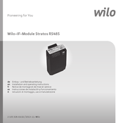 Wilo Stratos RS485 Instrucciones De Instalación Y Funcionamiento