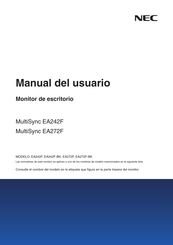 NEC MultiSync EA242F-BK Manual Del Usuario