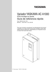 YASKAWA CIMR-AC4A TAA Serie Guía De Referencia Rápida