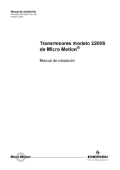 Emerson Micro Motion 2200S Manual De Instalación