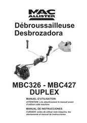 Mac allister MBC326 DUPLEX Manual De Instrucciones