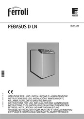 Ferroli PEGASUS D 30 LN Instrucciones De Uso, Instalación Y Mantenimiento