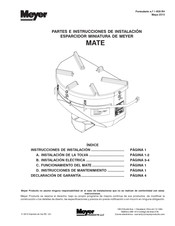 Meyer MATE Partes E Instrucciones De Instalación