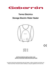 Gabarron GTS 10 Instrucciones De Instalacion Y Uso