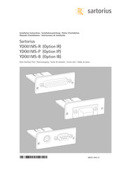 Sartorius YDO01MS-P Instrucciones De Instalación