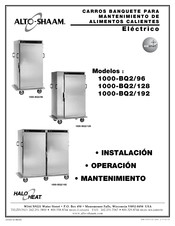 Alto-Shaam 1000-BQ2/192 Instalación Operación Mantenimiento