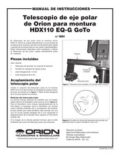 Orion HDX110 EQ-G GoTo Manual De Instrucciones