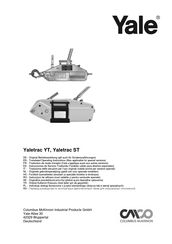 Columbus McKinnon Yaletrac YT Instrucciones De Servicio