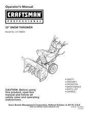 Craftsman professional 247.88835 Manual De Instrucciones