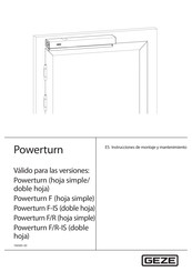 GEZE Powerturn Instrucciones De Montaje Y Mantenimiento