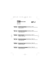 HumanTechnik MF-1 Instrucciones De Servicio