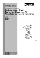 Makita BTD044 Manual De Instrucciones