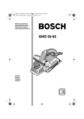 Bosch GHO 26-82 Instrucciones De Servicio