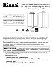 Rinnai RUR98i Manual De Instalación Y Operación