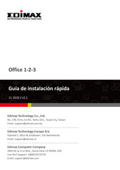 Edimax Office 1-2-3 Guía De Instalación Rápida