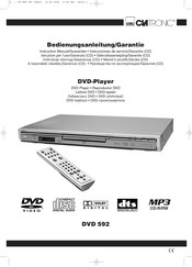 Clatronic DVD 592 Instrucciones De Servicio