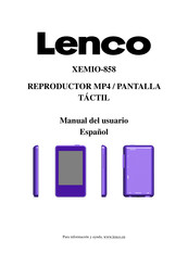 Lenco XEMIO-858 Manual Del Usuario