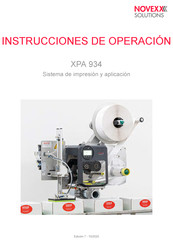 Novexx Solutions XPA 934 Instrucciones De Operación