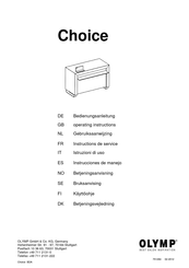 Olymp Choice Instrucciones De Manejo