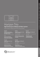 Boston Horizon Trio Manual Del Propietário