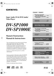 Onkyo DV-SP1000 Manual De Instrucciones