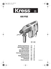 KRESS 600 PSE Instrucciones De Servicio