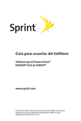 Sanyo Sprint Power Vision KATANA DLX Guía Para Usuarios