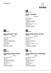 SCHOLTES FP 955.1 S Manual De Instrucciones