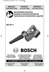 Bosch GBL18V-71 Instrucciones De Funcionamiento