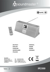 SOUNDMASTER IR3300 Manual De Instrucciones