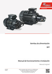 Bühler technologies BFP 30-4-1,1kW Manual De Funcionamiento E Instalacion