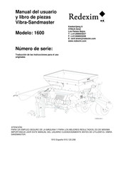 Redexim Vibra-Sandmaster 1600 Manual Del Usuario