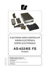 Federal Signal VAMA AS-422/6S FS Manual De Instrucciones