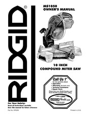 RIDGID SP6236 Manual Del Propietário