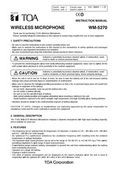 Toa WM-5270 Manual De Instrucciones