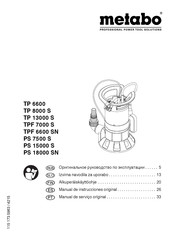 Metabo TP 8000 S Manual De Instrucciones Original