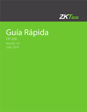 ZKTeco OP-200 Guía Rápida