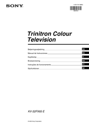 Sony Trinitron KV-32FX65 E Manual De Instrucciones