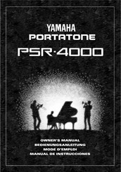 Yamaha portatone PSR-4000 Manual De Instrucciones