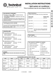 Technibel Climatisation DSAF187R5I Instrucciones De Instalación