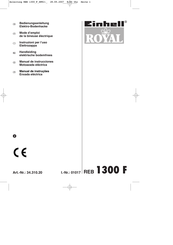Einhell Royal REB 1300 F Manual De Instrucciones