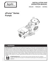 Zodiac Jandy ePump Serie Manual De Instalación Y Operación