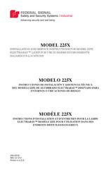 Federal Signal 225X Instrucciones De Instalación