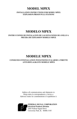 Federal Signal MPEX Instrucciones De Instalación