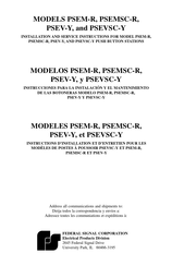 Federal Signal PSEM-R Instrucciones Para La Instalación Y El Mantenimiento