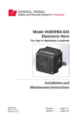 Federal Signal 450EWBX-024 Instrucciones De Instalación Y Mantenimiento